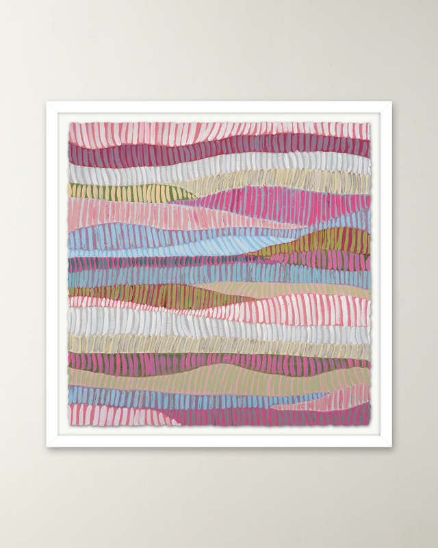 "Pink Fence 2" Framed Giclee on Paper by H. Scott